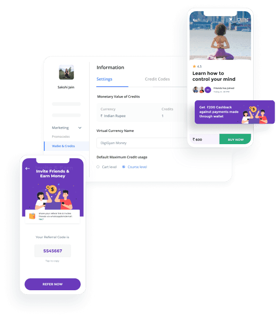 Referral, Wallet & Cashbacks